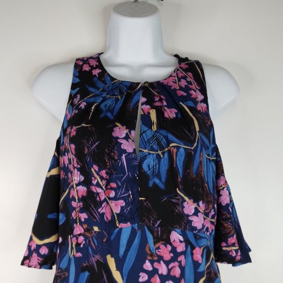 Maeve Anthro Elia Cold Shoulder Floral Dress Size 2 - Picture 4 of 14
